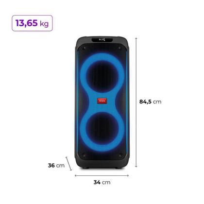 Imagem de Caixa de Som Party Box AIWA Bluetooth Luzes Multicores AWS-PB-04 Party Box Bivolt