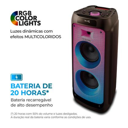 Imagem de Caixa de Som PartyBox AIWA PB-05 Bluetooth 20H RGB USB TWS Preto