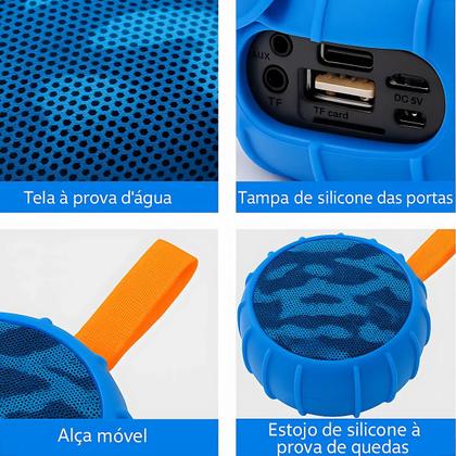 Imagem de Caixa De Som Pequena Portátil Potente Grave Usb Fm Bluetooth