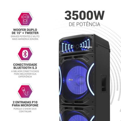 Imagem de Caixa de Som Philco Bluetooth 3500W PCX35000