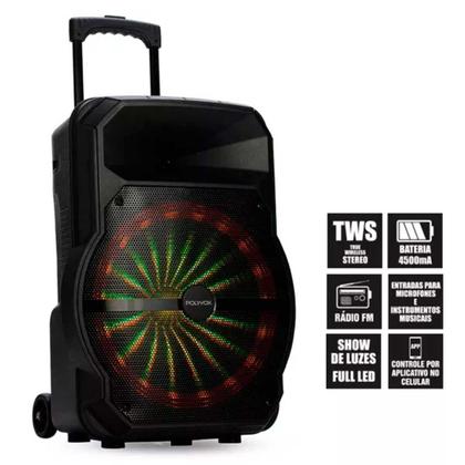 Imagem de Caixa de Som Polyvox Amplificada Bluetooh 700w Led XC-715T