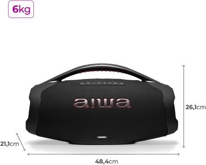 Imagem de Caixa de Som Portátil Aiwa Boombox Plus 200W Bluetooth À Prova D'água BBS-01B Preto