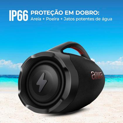 Imagem de Caixa de Som Portátil Aiwa Boombox Plus 200W Bluetooth À Prova D'água BBS-01B Preto