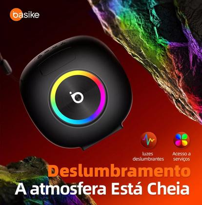 Imagem de Caixa De Som Portatil Bluetooth Tws Rgb Ipx7 25 Horas Basike