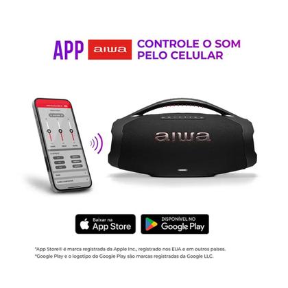 Imagem de Caixa de Som Portátil Boombox Plus BBS-01B 200W Bluetooth à Prova Dágua Aiwa