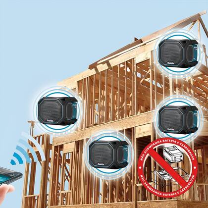 Imagem de Caixa de som portátil com bluetooth á bateria e elétrica makita 14.4v lxt 18v lxt 40v xgt mr014gz