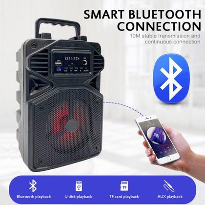 Imagem de Caixa de Som Portátil Com Microfone Karaoke  Bluetooth Rádio FM PenDrive SD KTS-1513 super bass