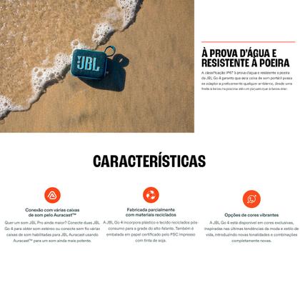 Imagem de Caixa De Som Portátil JBL Go 4 Com Bluetooth Original