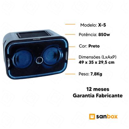 Imagem de Caixa de Som Portátil Polyvox X-5 Bluetooth USB TWs 150w - IPX5