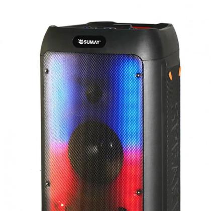 Imagem de Caixa de Som Portátil Sumay Light Box 800W Bluetooth com Controle Remoto