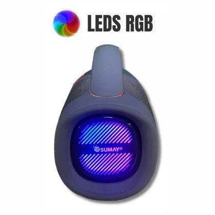 Imagem de Caixa De Som Portátil Sumay SM-CSP1310C Lionbox Led
