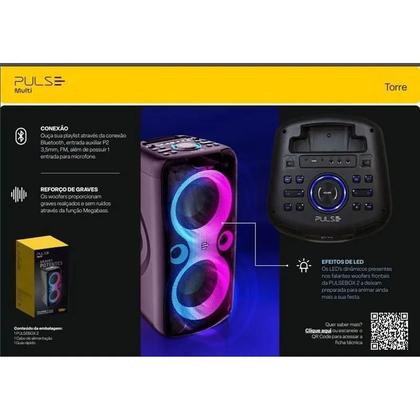 Imagem de Caixa de Som Pulse SP510 com Bluetooth USB Micro SD e Rádio FM 1100W