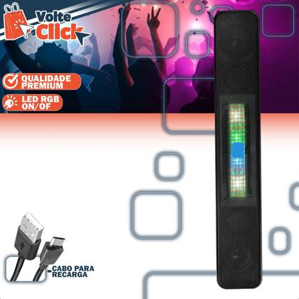 Imagem de Caixa de Som Rádio Bluetooth Portátil 14W com TF e Rádio FM com Luzes Coloridas
