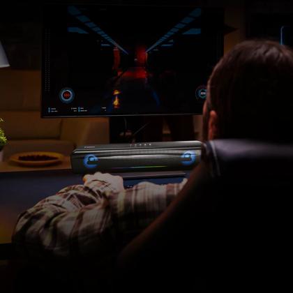 Imagem de Caixa De Som Soundbar Gamer RGB Thronmax THX90 Bluetooth