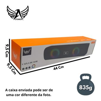 Imagem de Caixa de som Soundbar grandona para o dia a dia, Tv, notebook, Pc, Game Rádio FM Bluetooth 