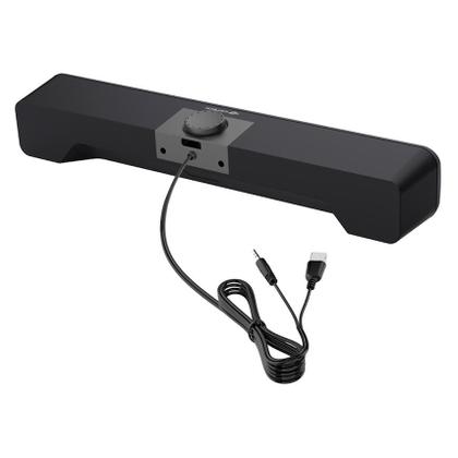 Imagem de Caixa de som soundbar led rgb 2.0 p2 usb 6w rms para computador, tv, notebook - c3tech
