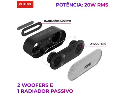 Imagem de Caixa de Som Speaker AIWA Bluetooth Luzes Multicores IP65 - AWS-SP-01