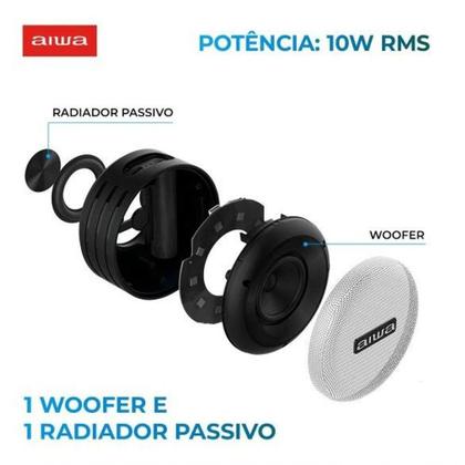 Imagem de Caixa De Som Speaker Aiwa SP-02 10W BT 16h IP65 RGB USB TWS Preto Bivolt