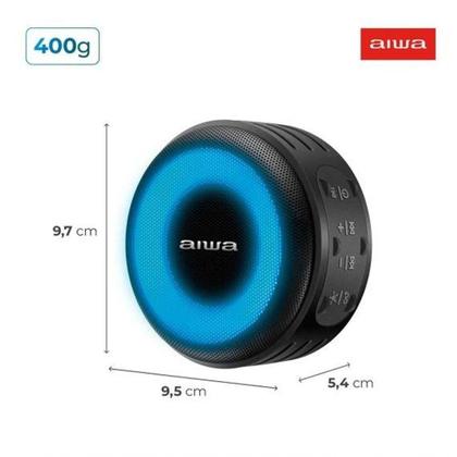 Imagem de Caixa De Som Speaker Aiwa SP-02 10W BT 16h IP65 RGB USB TWS Preto Bivolt