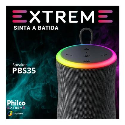 Imagem de Caixa De Som Speaker Pbs35 Flash Lights 35w Bluetooth Philco Preto