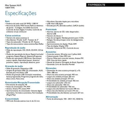 Imagem de Caixa de som subwoofer philips ank 5w 9000 ck01