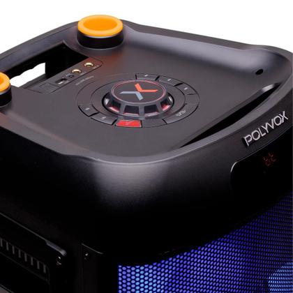 Imagem de Caixa de Som Torre Bluetooth Amplificada Polyvox TWS Full Led 2000W para Festas