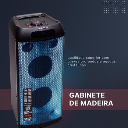 Imagem de Caixa de Som Torre Bluetooth Amplificada Polyvox TWS Full Led 2000W para Festas