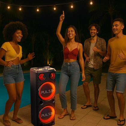 Imagem de Caixa De Som Torre Double 12 2300W Bluetooth Pulse - PS736