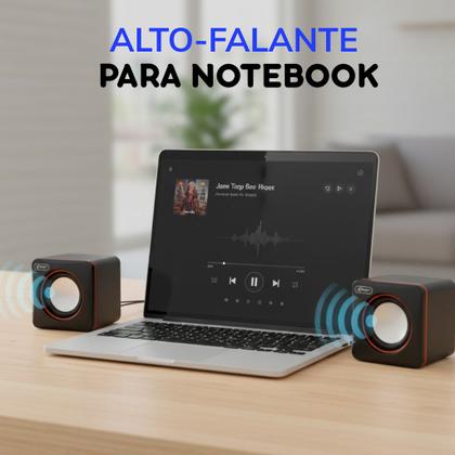 Imagem de Caixa de Som USB 2.0 Lehmox com Som Estéreo Potente para PC, Notebook, Celular e Tablet