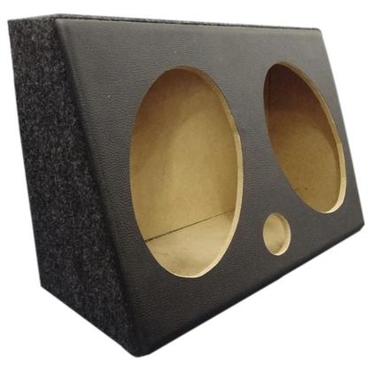 Imagem de Caixa De Som Vazia 2 Alto Falantes 6x9 Polegadas e 1 Duto Retangular Acarpetada