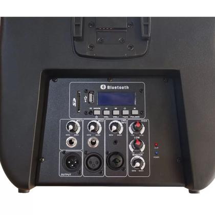 Imagem de Caixa De Som Vertical Array 200W Sub 8 Polegadas E Torre Com 4 Falantes De 2,5 Polegadas Com Bluetooth USB MP3 Player Bivolt