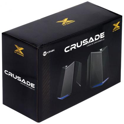 Imagem de Caixa De Som Vx Gaming Gamer 2.0 Crusade 6w Led Azul Cxgcr6w