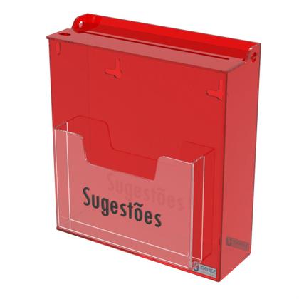 Imagem de Caixa De Sugestões Parede Acrílico Com Nicho A6 (10x15)