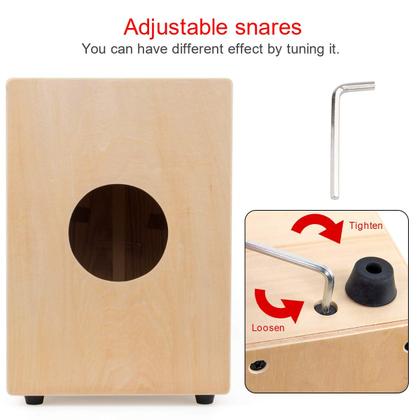 Imagem de Caixa de tambor Cajon AKLOT 10 Compact Betula Wood com bolsa de presente