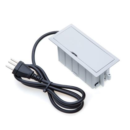 Imagem de Caixa De Tomada 4 Blocos 2 Tomadas 10A 1 USB Dados 1 RJ-45