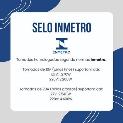 Imagem de Caixa De Tomada 4 Blocos Embutir 4 Tomadas 10A Branco
