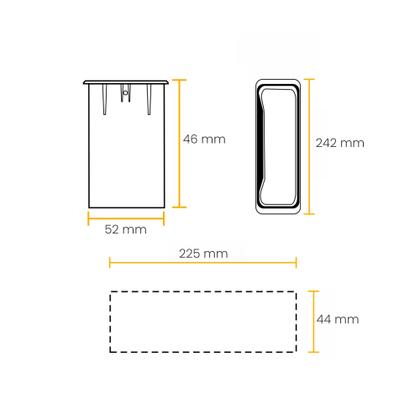 Imagem de Caixa de Tomada Slim Branca Para Embutir Em Mesa E Painel Com 3 Tomadas E 3 Conectores Cat5e Dutotec