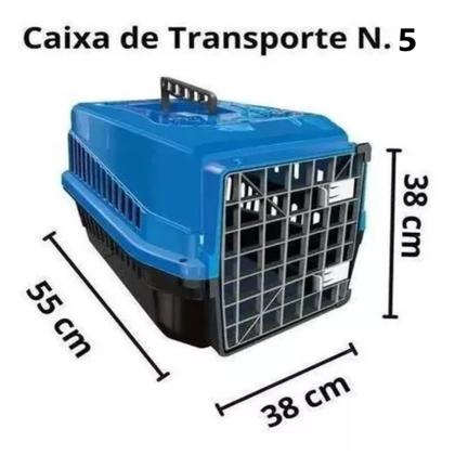 Imagem de Caixa De Transporte Color N5 Cachorro Gato Cão Azul