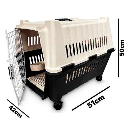 Imagem de Caixa De Transporte Para Cachorro Com Rodinhas Resistente N3