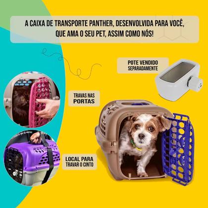 Imagem de Caixa De Transporte Para Cachorro Gato Pet Panther Gold Nova Nº3