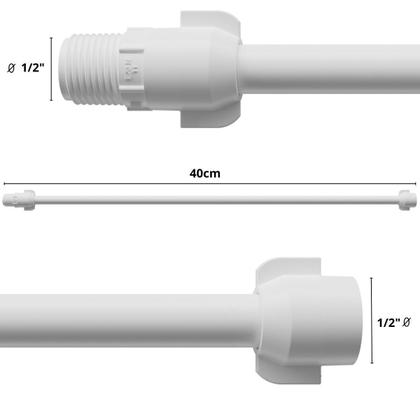 Imagem de Caixa Descarga Elevada 6,8 À 9L Branca + Tubo Descida +