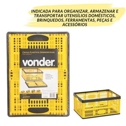 Imagem de Caixa Desmontável Organizadora Vonder Prática P/ Armazenagem