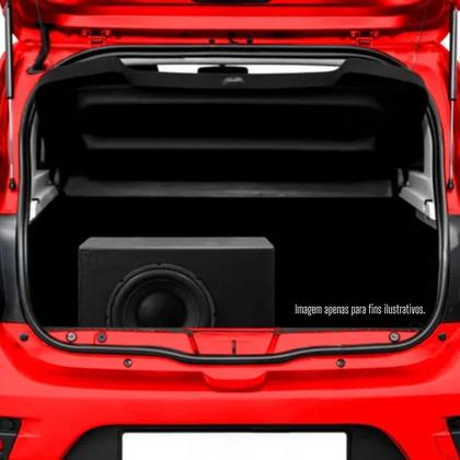Imagem de Caixa dutada slim 8 polegadas material carpete e courvim