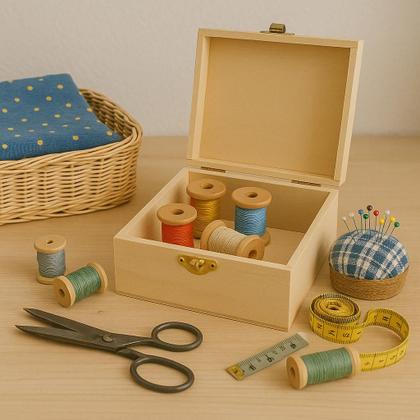 Imagem de Caixa em Pinus Natural com Fecho Box Cesta Surpresa Presente 25X25X10