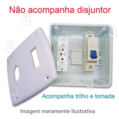Imagem de Caixa Embutir com Tomada sem Disjuntor para Ar Condicionado Portão