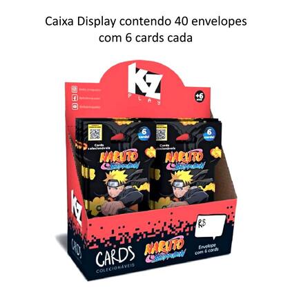 Caixa Fechada com 240 Cards do Naruto compatível com o jogo Rank