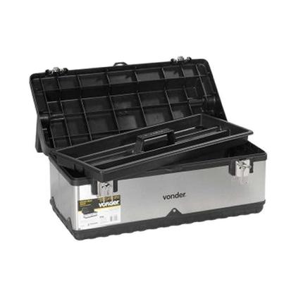 Imagem de Caixa Ferramentas Inox Bau 58x28x25cm Vonder 6105000250