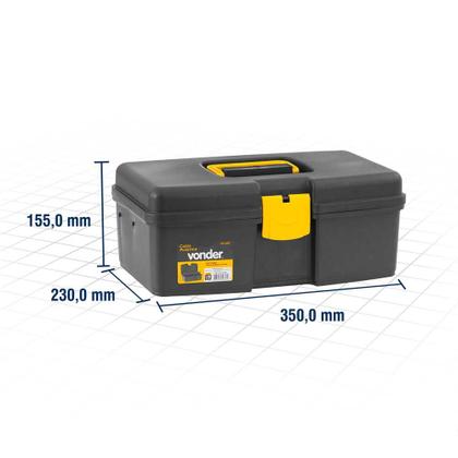 Imagem de Caixa Ferramentas Plástica Bandeja 35x23x15.5cm Vonder