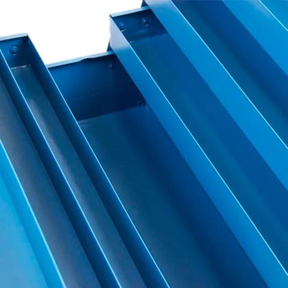 Imagem de Caixa Ferramentas Sanfonada 7 Gavetas Alças Fixas Fechamento para Cadeado Resistente Azul Marcon