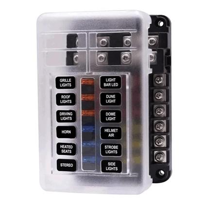 Imagem de Caixa Fusivel Lamina Universal 12 Vias Com Led